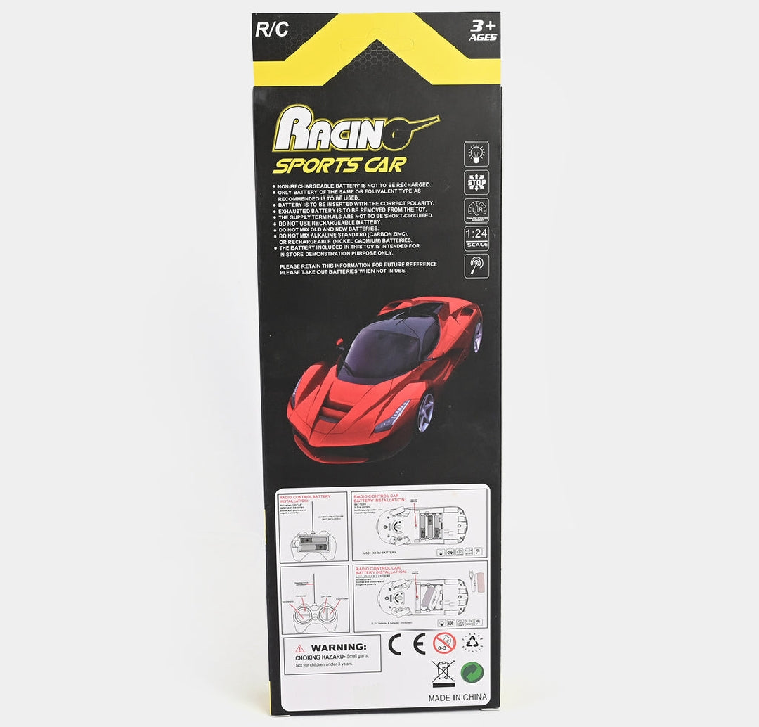 RC Sport Model Car โ Fast Racing Remote Control Car with Lights & Rechargeable Battery