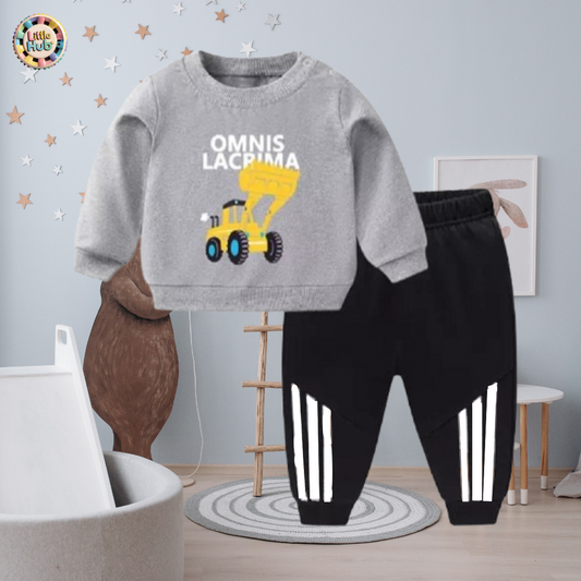 Grey and Black Tracksuit for Baby Boys & Girls