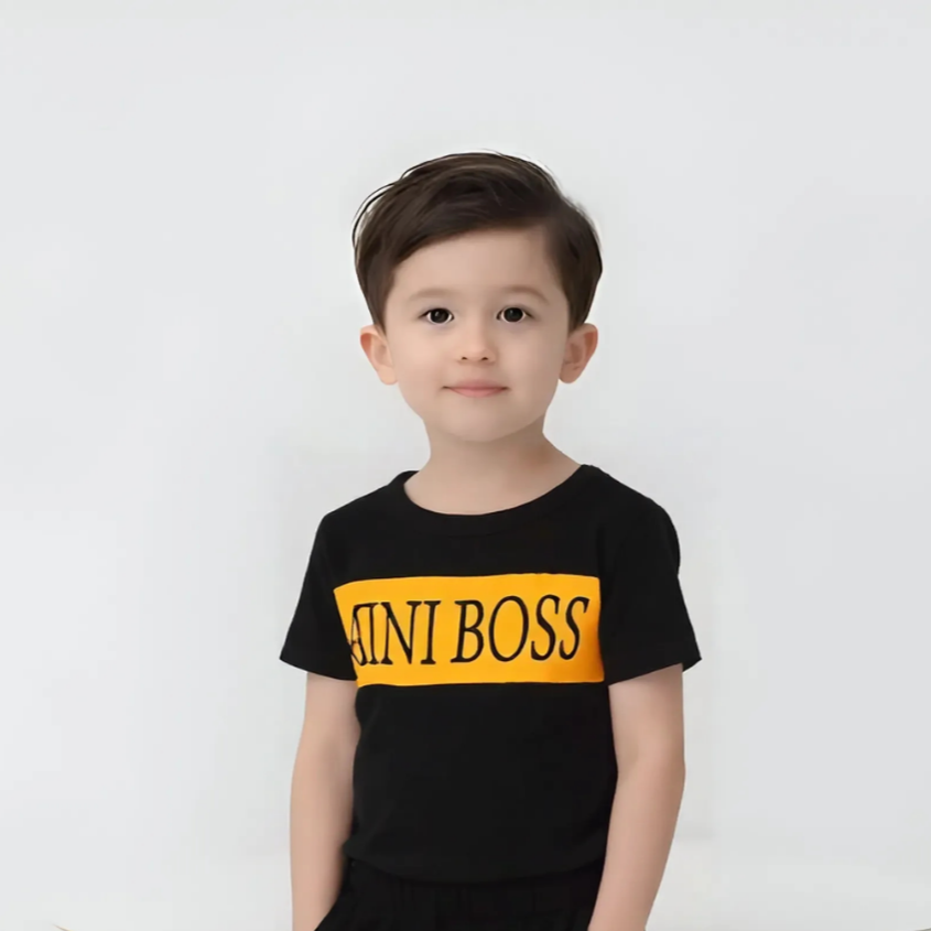 Mini Boss Cotton T-Shirt & Shorts