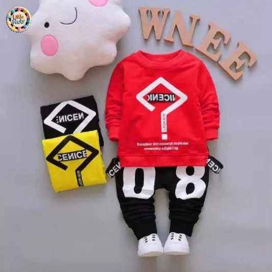 Red & Black Tracksuit for Babies