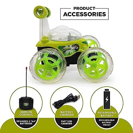 Ben 10 Remote Control Stunt Car – 360° Rotation - Lights & Music