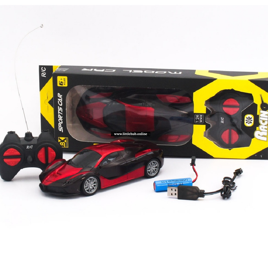 RC Sport Model Car – Fast Racing Remote Control Car with Lights & Rechargeable Battery