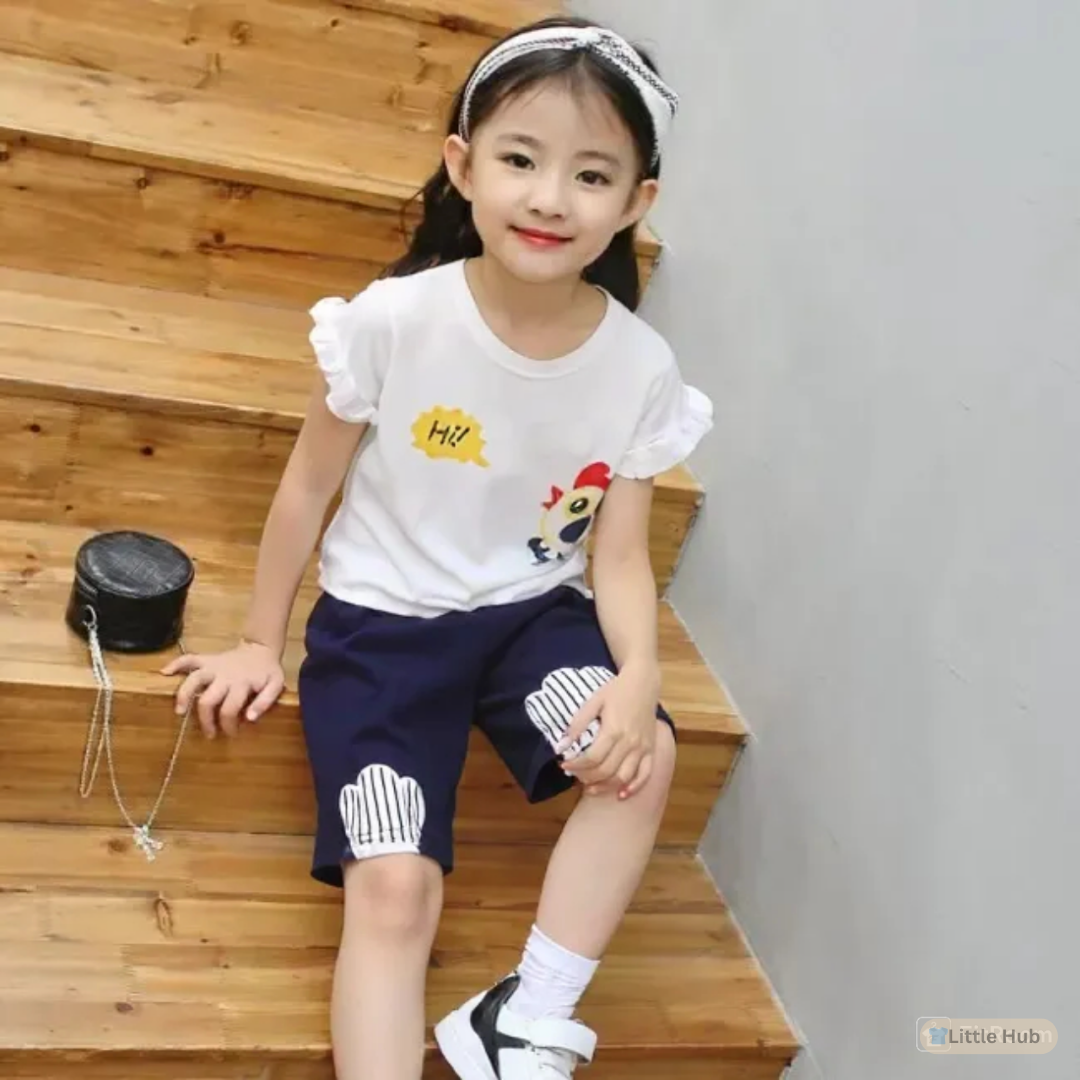 Baby Girl Summer T-Shirt & Shorts