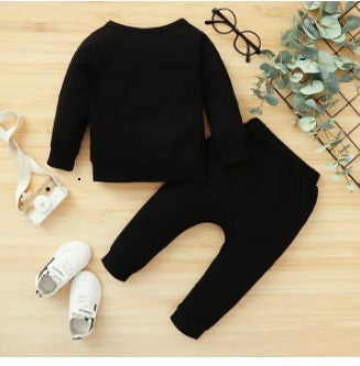 Black Mini Boss Sweatshirt and Trouser